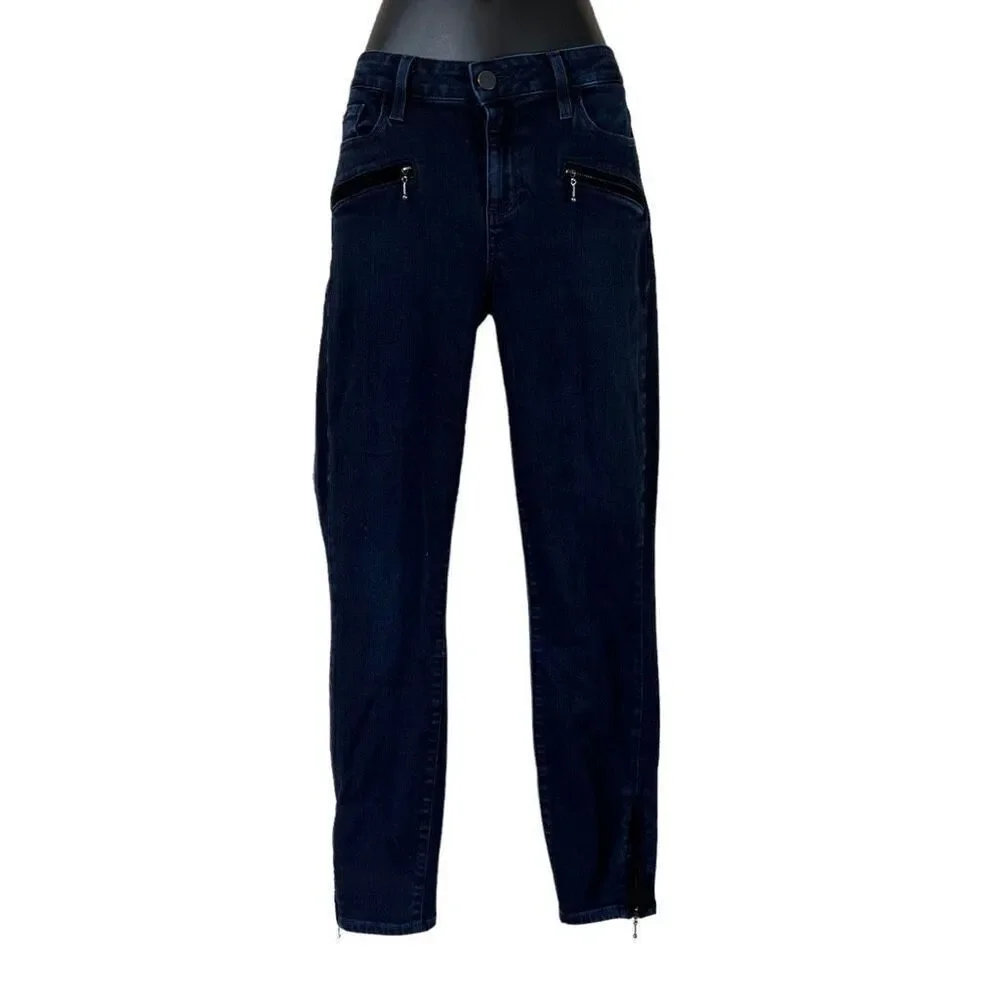 Paige Jane Zip Mid Rise Crop Ultra Skinny Jeans